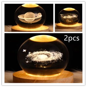 03d8b16e-e713-4511-97cc-803f69a75b0d.jpg LED Night Light Galaxy Crystal Ball Table Lamp 3D Planet Moon Lamp Bedroom Home Decor For Kids Party Children Birthday Gifts