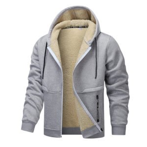 0f89cad9-16a4-4fb5-9e6c-28a5aec950bd.jpg Casual Hoodies For Men Heavyweight Fleece Sweatshirt Winter Thick Sherpa Lined Hooded Zipper Jacket Thick Streetwear Coats