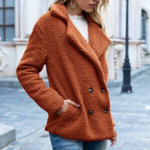 1218379166736.jpg Loose Lapel Fluffy Coat Winter Button Jacket Cardigan Outwear For Women Clothing