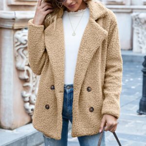 1370147231863.jpg Loose Lapel Fluffy Coat Winter Button Jacket Cardigan Outwear For Women Clothing