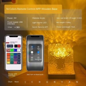 77d10431-c819-4650-9ac4-6e458d921c77_trans.jpeg LED Water Ripple Ambient Night Light USB Rotating Projection Crystal Table Lamp RGB Dimmable Home Decoration 16 Color Gifts