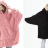 9132fca9-d206-494d-8fca-1c4604603362.jpg Hoodie Sweatshirt With Big Pocket Tops Sweater Comfortable Loose Double-Sided Fleece Thicker Wearable Blanket