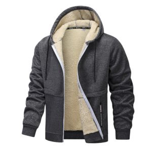 b62ddae1-8008-4986-9777-8bf61da1667b.jpg Casual Hoodies For Men Heavyweight Fleece Sweatshirt Winter Thick Sherpa Lined Hooded Zipper Jacket Thick Streetwear Coats