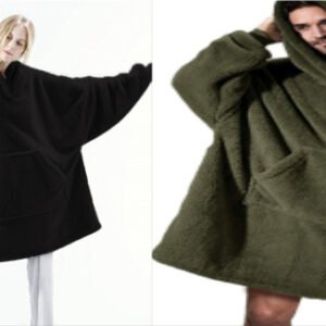 f2e3f640-e4fe-4073-9f4f-7cdb89168a58.jpg Hoodie Sweatshirt With Big Pocket Tops Sweater Comfortable Loose Double-Sided Fleece Thicker Wearable Blanket