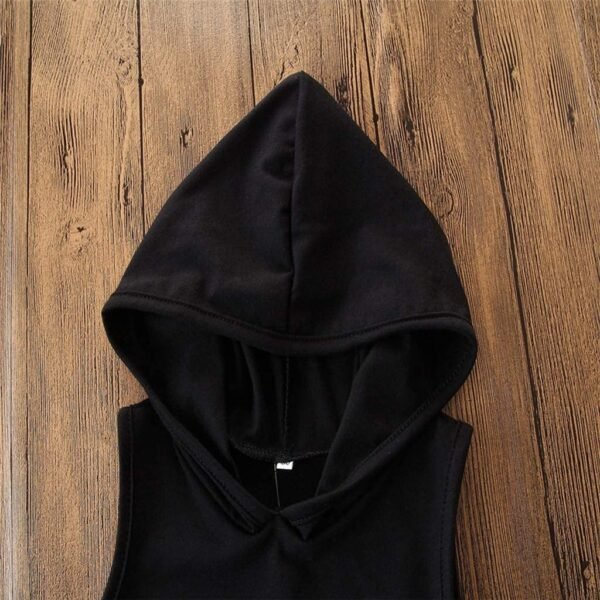 2PCS Toddler Kids Baby Boy Sleeveless Hooded Clothes T-shirt Tops Camo Pants Outfits