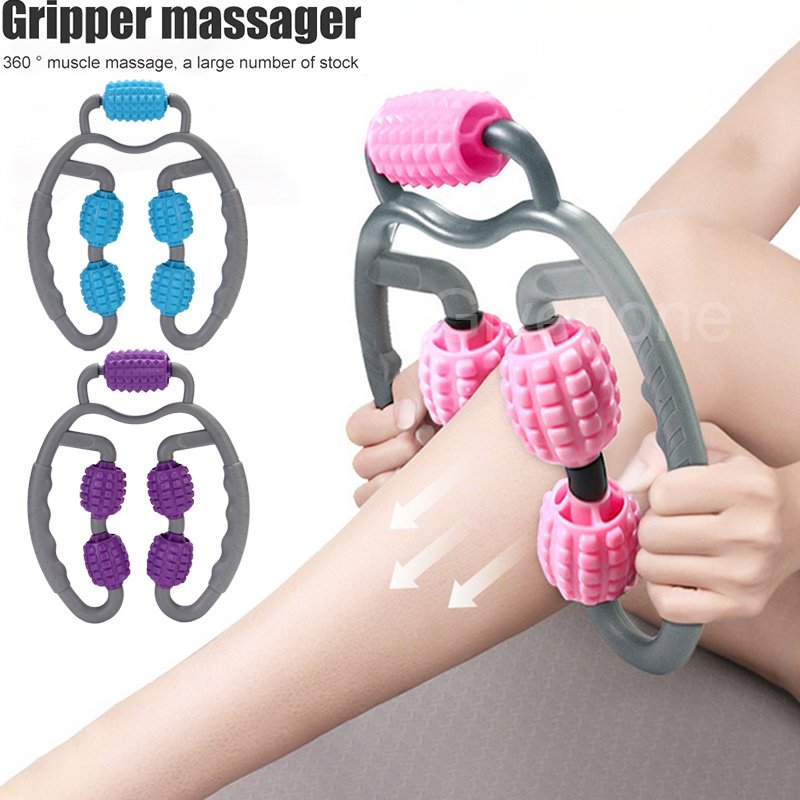 U Shape Trigger Point Massage Roller Full Body Massage Tool Arm Leg Neck Muscle Massager 4 Wheels Fitness Device For Sports - Image 7