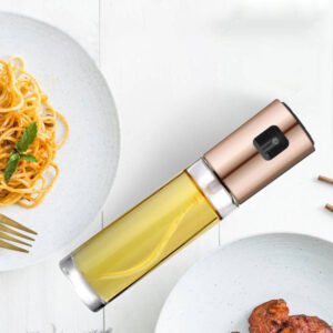 BBQ Healthy Kitchen Cooking Oil Vinegar Spray Bottle Push Type Oil Spray BottlePump Oil Tank Leakproof BBQ Sprayer BBQ Tools Kitchen Gadgets