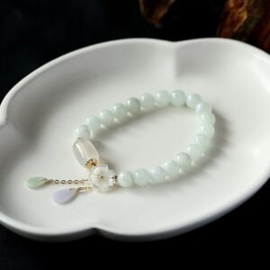 2608820541138.jpg Shell flower jade water drop bracelet
