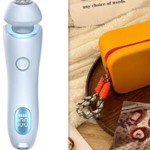 390b6f15-a928-4da3-9ca8-23c75d10035f.jpg 2 In 1 Hair Removal Epilator USB Rechargeable Trimmer Women Body Razor Face Leg Armpit Bikini Hand Pubic Shaver Hair Remover