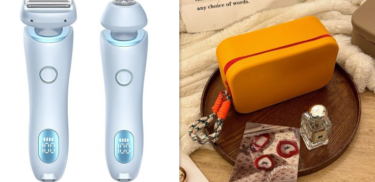 390b6f15-a928-4da3-9ca8-23c75d10035f.jpg 2 In 1 Hair Removal Epilator USB Rechargeable Trimmer Women Body Razor Face Leg Armpit Bikini Hand Pubic Shaver Hair Remover