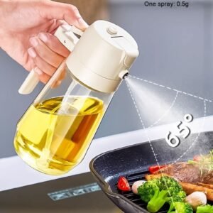 4ddf2161-896a-4cd2-afa1-1c508de99acc.jpg 470ML Olive Oil Sprayer Dispenser For Cooking BBQ 2 In 1 Glass Oil Vinegar Soy Sauce Spray Kitchen Oil Bottle For Air Fryer