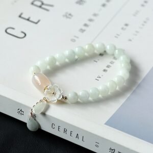 51321706160760.jpg Shell flower jade water drop bracelet