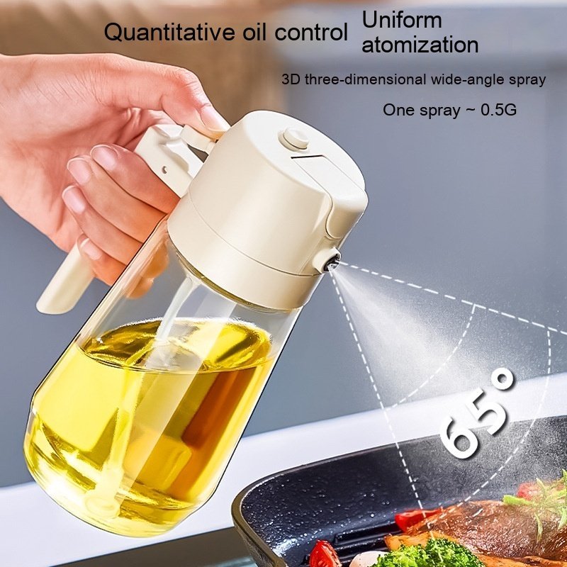 6c8321c4-ec42-4523-9fe7-27632e709c01.jpg 470ML Olive Oil Sprayer Dispenser For Cooking BBQ 2 In 1 Glass Oil Vinegar Soy Sauce Spray Kitchen Oil Bottle For Air Fryer