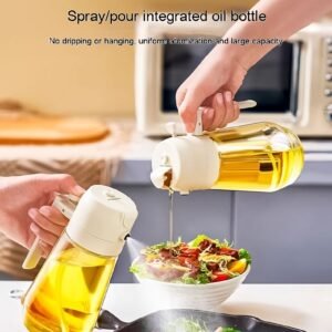 7623e4d3-4371-4506-880b-5acb59bd0ed6.jpg 470ML Olive Oil Sprayer Dispenser For Cooking BBQ 2 In 1 Glass Oil Vinegar Soy Sauce Spray Kitchen Oil Bottle For Air Fryer