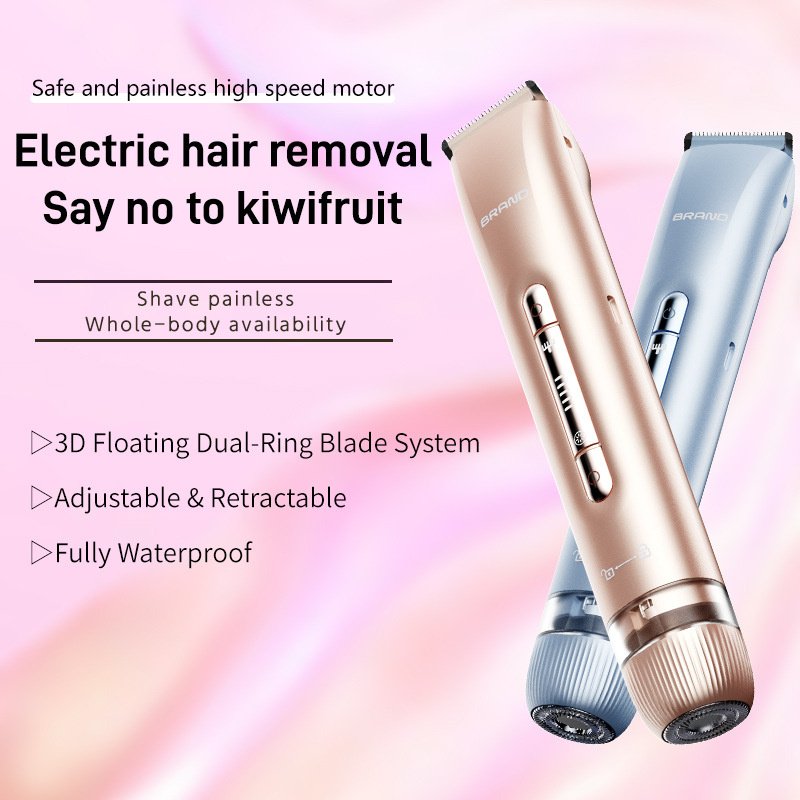 7b31c383-ea50-4c27-8226-92e65d28e78c.jpg 2 In 1 Hair Removal Epilator USB Rechargeable Trimmer Women Body Razor Face Leg Armpit Bikini Hand Pubic Shaver Hair Remover