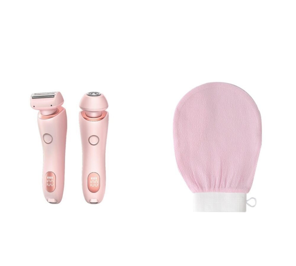 cf387935-98a7-4e7f-9450-5bfc404ecfee.jpg 2 In 1 Hair Removal Epilator USB Rechargeable Trimmer Women Body Razor Face Leg Armpit Bikini Hand Pubic Shaver Hair Remover
