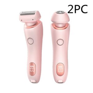 e2765a5b-e46b-453b-ab7a-0aadaa5f1033.jpg 2 In 1 Hair Removal Epilator USB Rechargeable Trimmer Women Body Razor Face Leg Armpit Bikini Hand Pubic Shaver Hair Remover