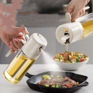 734fcc24-0a95-4b49-9ce9-231e7fbbcd7b.jpg 2 In 1 Oil Sprayer Bottle BBQ Cooking Oil Dispenser Olive Oil Pourers Sprayer Kitchen Baking Oil Mister Vinegar Bottle